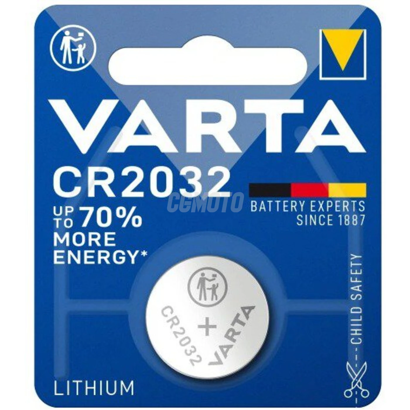 1 pile bouton lithium CR2032 3 V 230 mAh