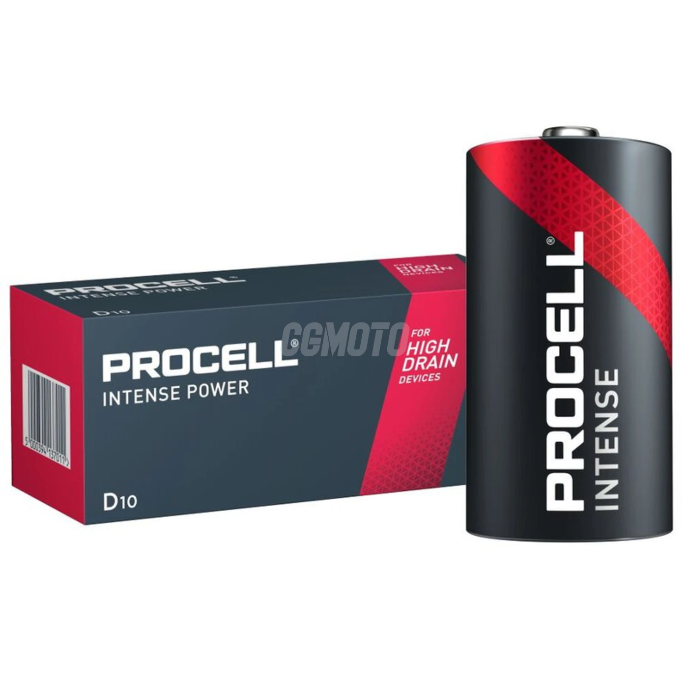 10 piles alcalines LR20/D 1,5 V Intense 