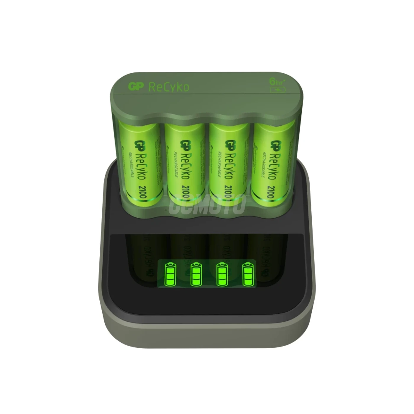 Chargeur 6 heures GP B421 (USB) + 4 accus AA 2000 mAh + station D451