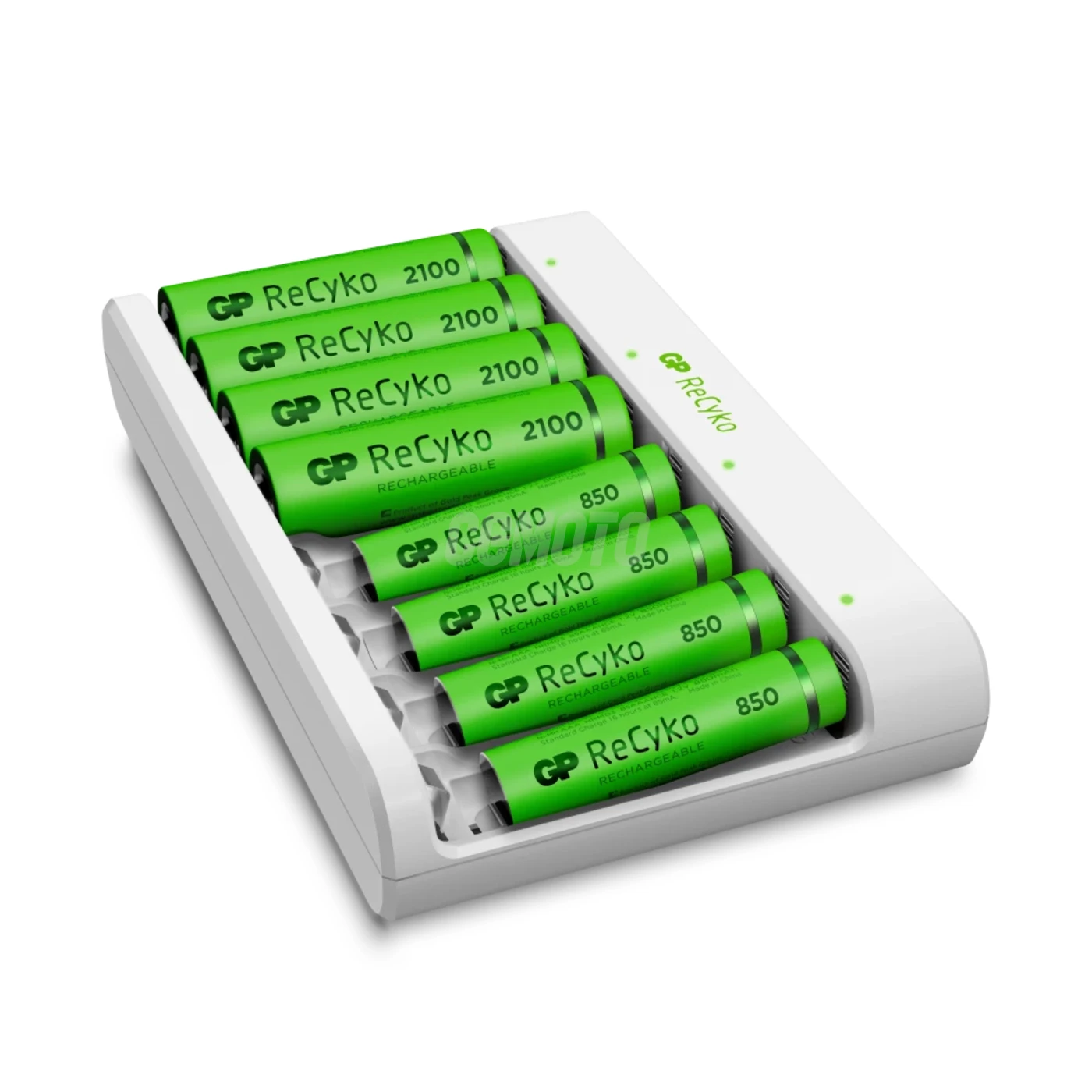 Chargeur classique GP E811 + 8 accus 4xAA 2100mAh + 4xAAA 850mah