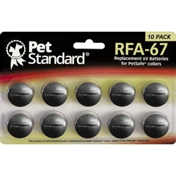 10 piles pour collier anti-aboiement RFA-67 6 V 