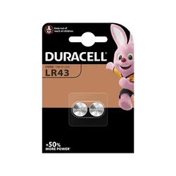 2 piles bouton alcaline LR43 1,5 V 