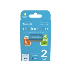 2 piles rechargeables NIMH AA 1,2 V Lite 950mAh