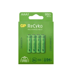 4 piles rechargeables NIMH AAA 1,2 V Recyko 950 mAh